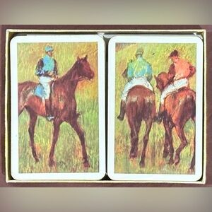 2 Decks of Art PIATNIK Playing Cards Original Vintage Edgar Degas Horses Austria